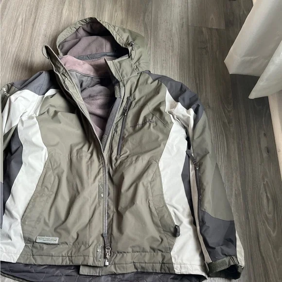 Free Country‎ Heavy Men's XL Jacket FCXtreme gray black green inside attachment - Picture 5 of 5